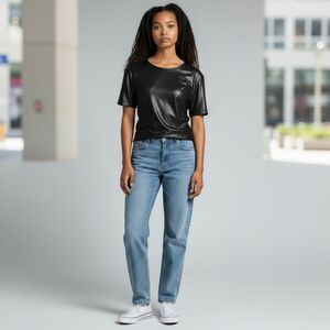 Kenar Faux Leather Style Shirt